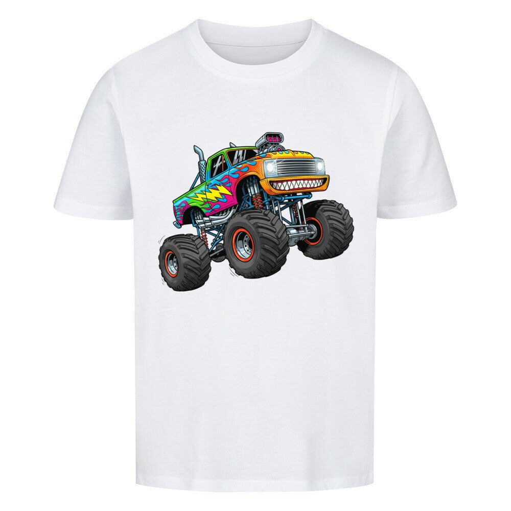 Kinder Premium Baumwolle T-Shirt - Cooler Monstertruck - KinderMode Shop super angenehm Online Kaufen Bestellen Deutschland