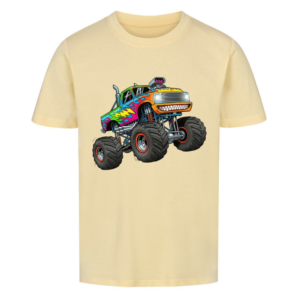 Kinder Premium Baumwolle T-Shirt - Cooler Monstertruck - KinderMode Shop super angenehm Online Kaufen Bestellen Deutschland