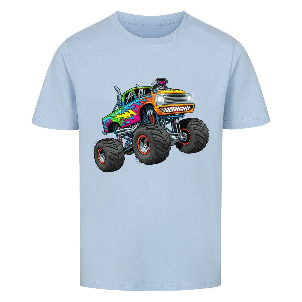 Kinder Premium Baumwolle T-Shirt - Cooler Monstertruck - KinderMode Shop super angenehm Online Kaufen Bestellen Deutschland