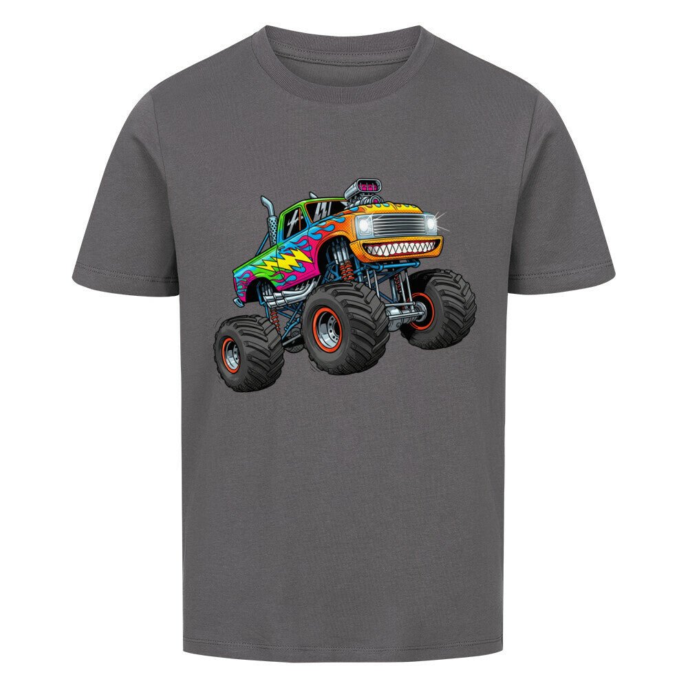 Kinder Premium Baumwolle T-Shirt - Cooler Monstertruck - KinderMode Shop super angenehm Online Kaufen Bestellen Deutschland