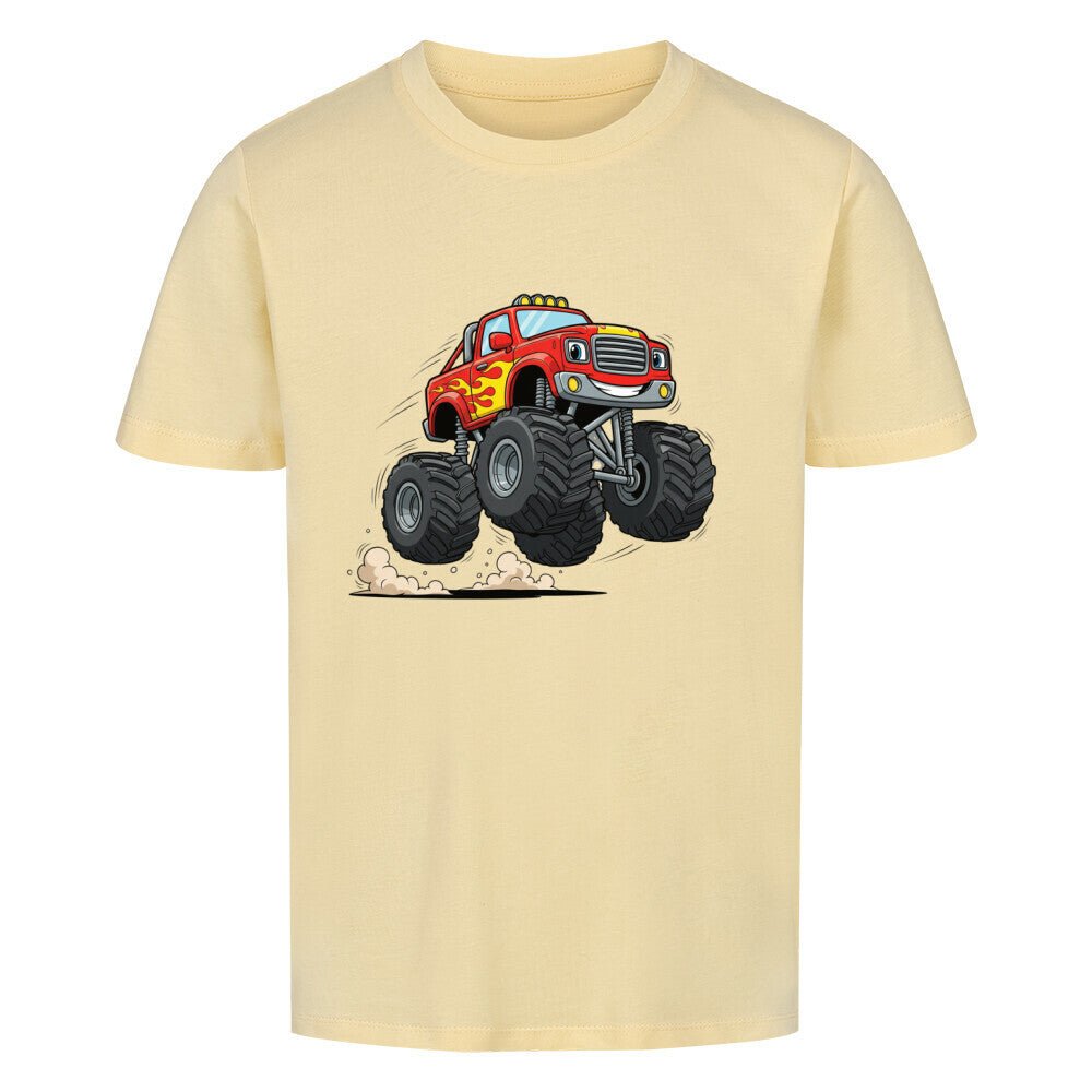 Kinder Premium Bio Baumwolle Shirt - Monstertruck - KinderMode Shop super angenehm Online Kaufen Bestellen Deutschland