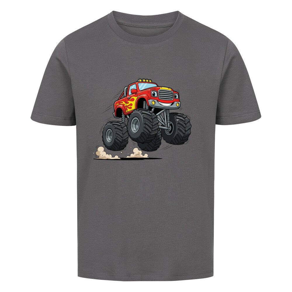 Kinder Premium Bio Baumwolle Shirt - Monstertruck - KinderMode Shop super angenehm Online Kaufen Bestellen Deutschland
