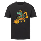Kinder Premium Organic Baumwolle T-Shirt - Dino auf Bagger online bestellen kaufen