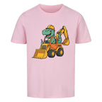Kinder Premium Organic Baumwolle T-Shirt - Dino auf Bagger online bestellen kaufen