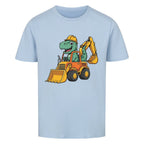 Kinder Premium Organic Baumwolle T-Shirt - Dino auf Bagger online bestellen kaufen
