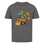 Kinder Premium Organic Baumwolle T-Shirt - Dino auf Bagger online bestellen kaufen
