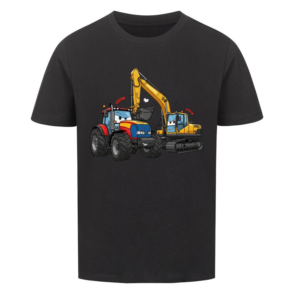 Kinder Shirt mit Traktor und Bagger Motiv online bestellen kaufen