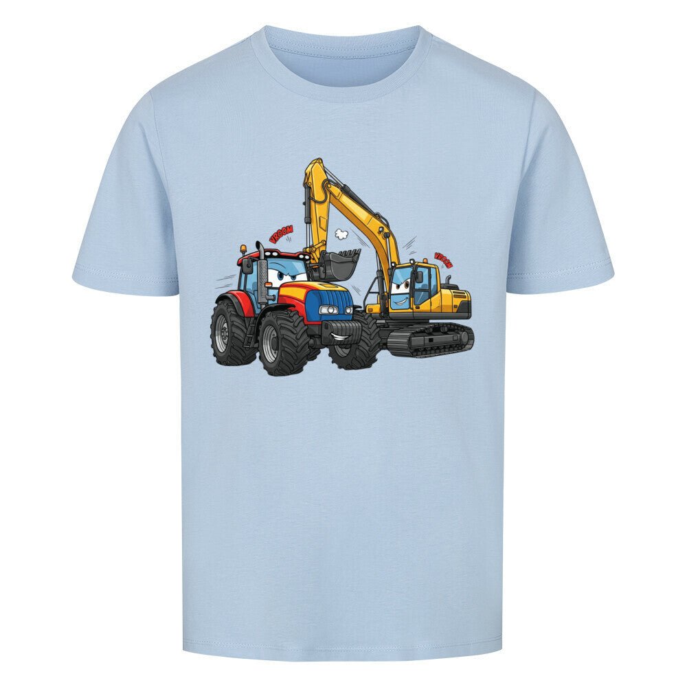 Kinder Shirt mit Traktor und Bagger Motiv online bestellen kaufen