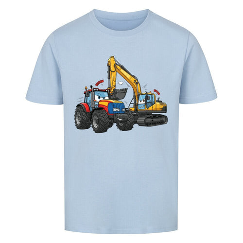 Kinder Shirt mit Traktor und Bagger Motiv online bestellen kaufen