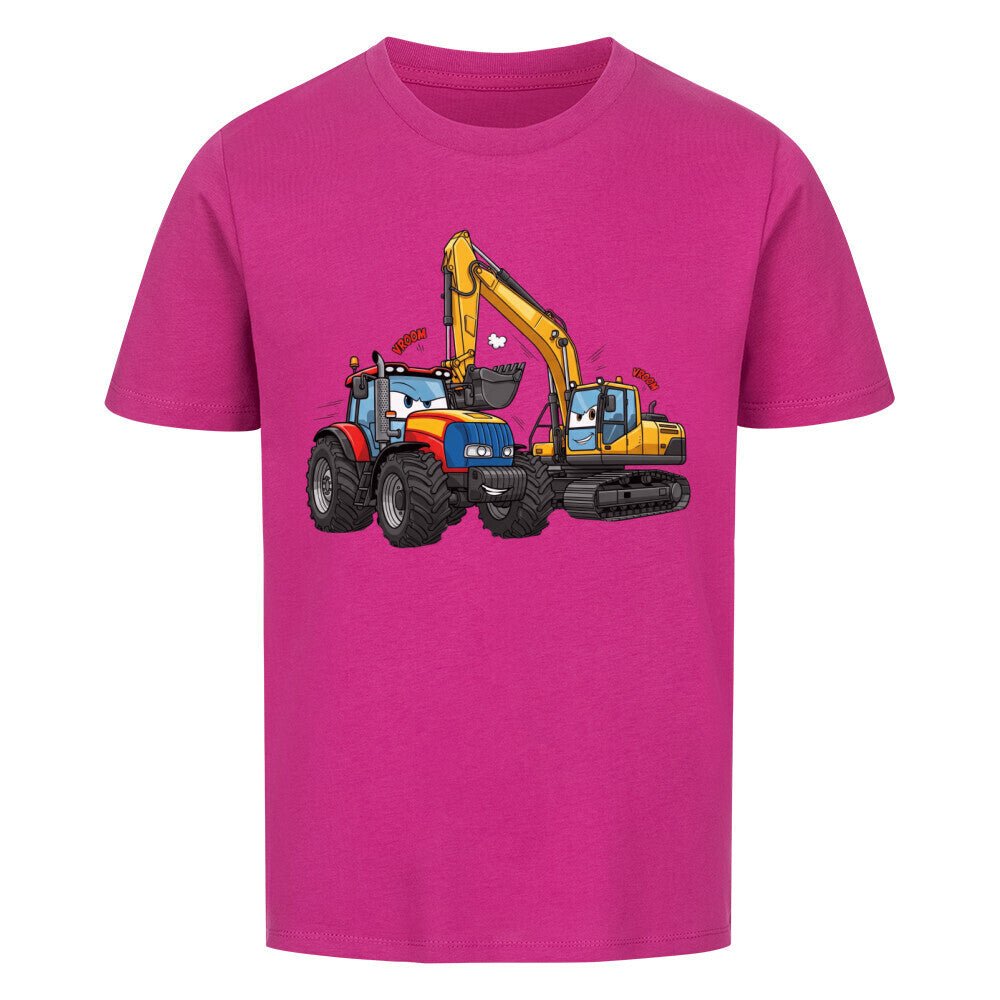Kinder Shirt mit Traktor und Bagger Motiv online bestellen kaufen