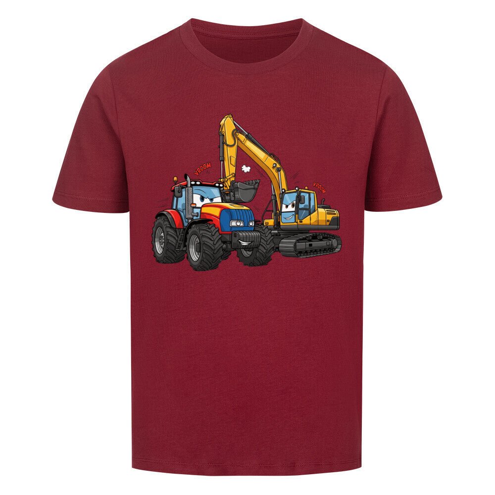 Kinder Shirt mit Traktor und Bagger Motiv online bestellen kaufen