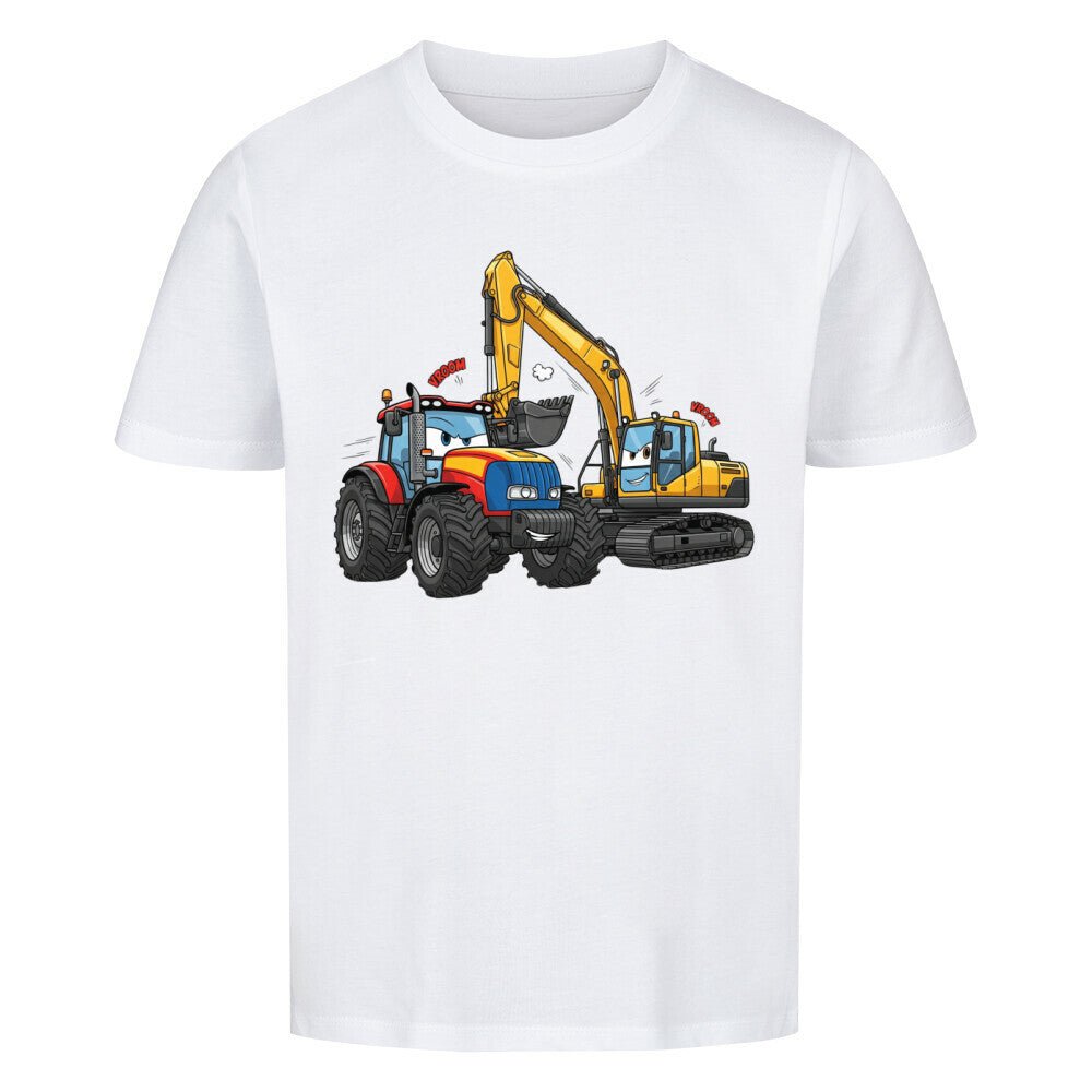 Kinder Shirt mit Traktor und Bagger Motiv online bestellen kaufen