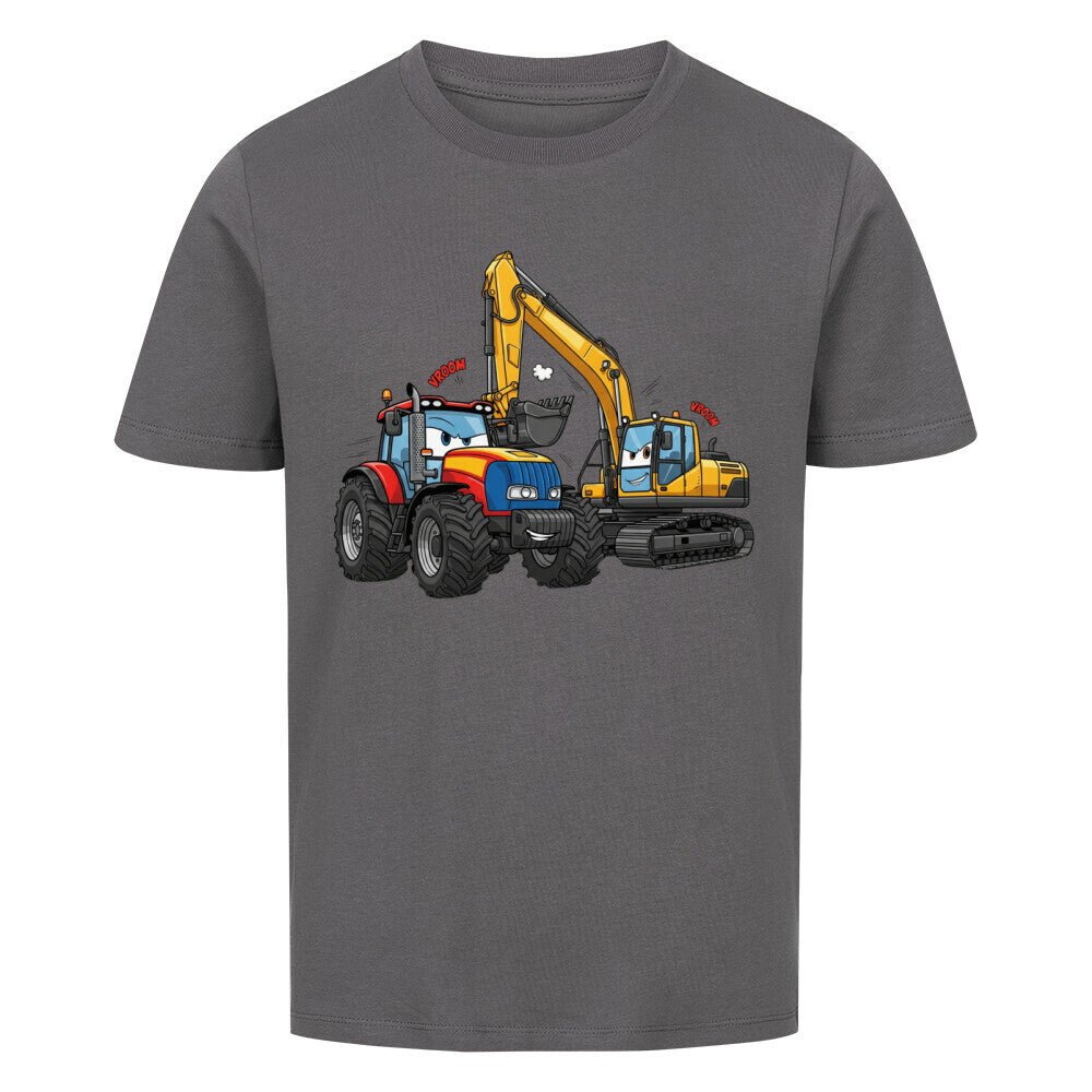 Kinder Shirt mit Traktor und Bagger Motiv online bestellen kaufen