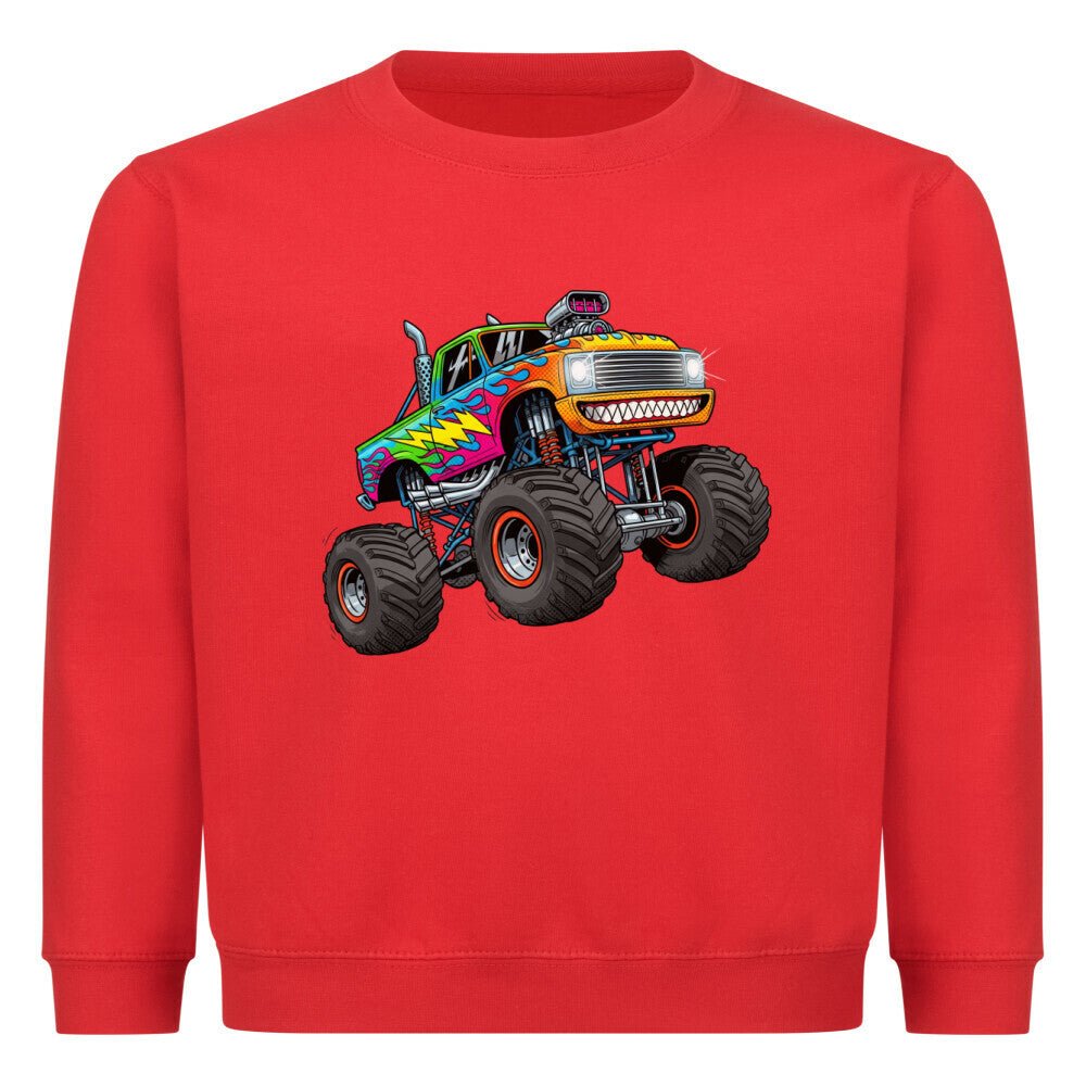 Kinder Sweatshirt Pullover - Monstertruck - KinderMode Shop super angenehm Online Kaufen Bestellen Deutschland