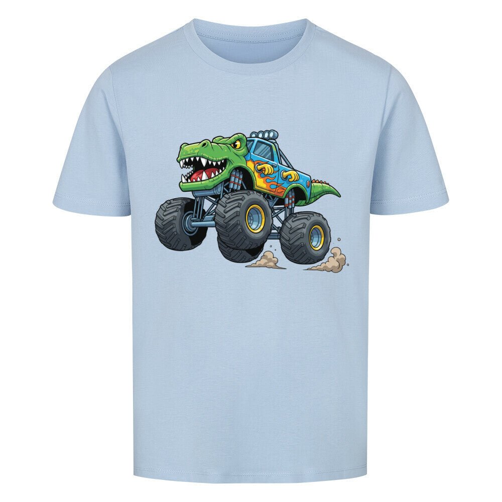 Kinder T-Shirt Baumwolle - Dinosaurier Monstertruck - KinderMode Shop super angenehm Online Kaufen Bestellen Deutschland
