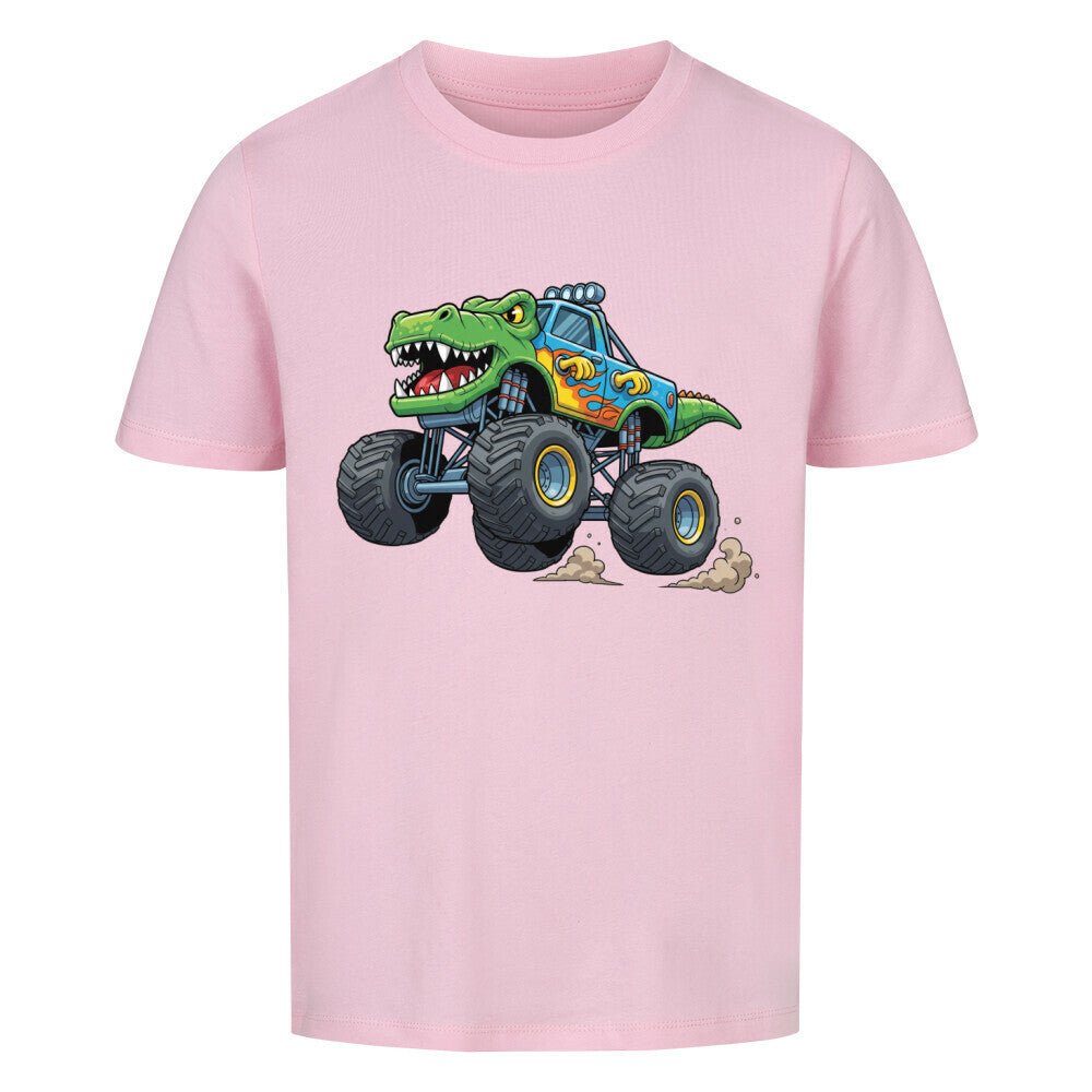 Kinder T-Shirt Baumwolle - Dinosaurier Monstertruck - KinderMode Shop super angenehm Online Kaufen Bestellen Deutschland