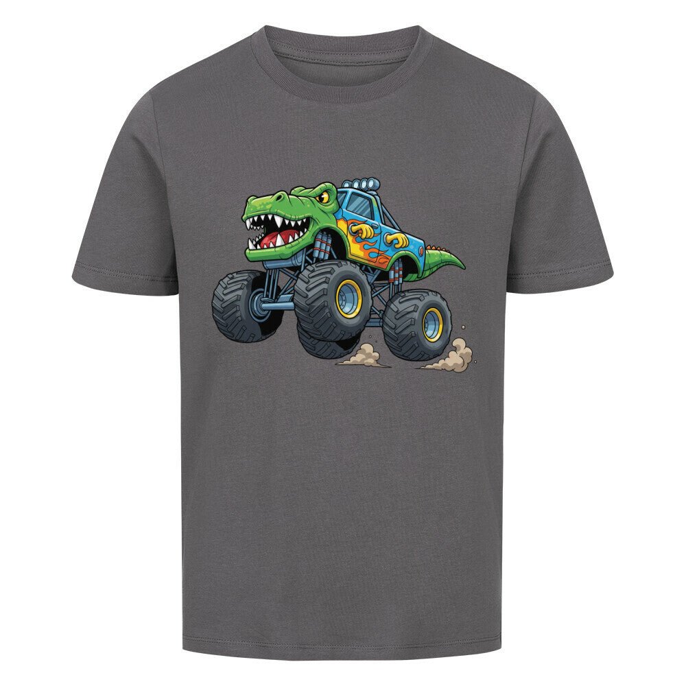Kinder T-Shirt Baumwolle - Dinosaurier Monstertruck - KinderMode Shop super angenehm Online Kaufen Bestellen Deutschland