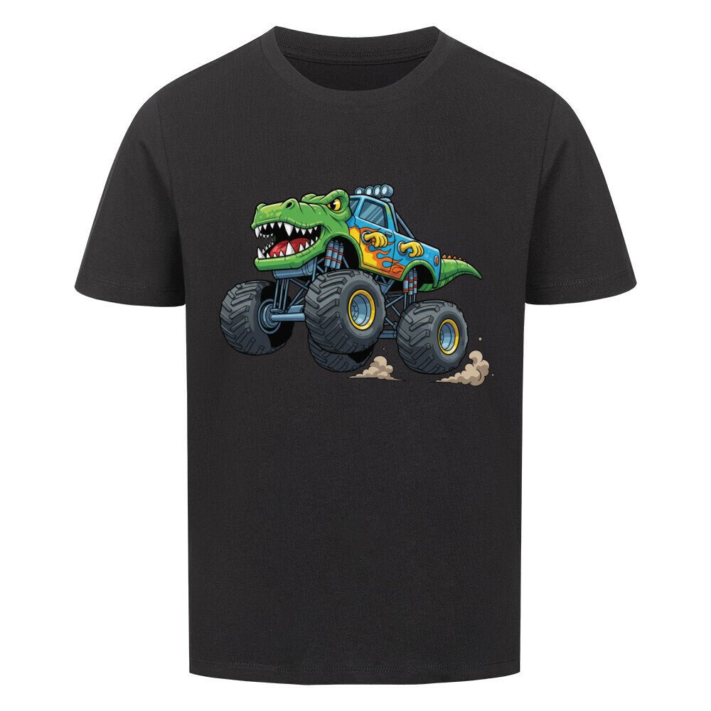 Kinder T-Shirt Baumwolle - Dinosaurier Monstertruck - KinderMode Shop super angenehm Online Kaufen Bestellen Deutschland