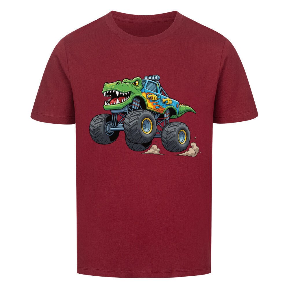 Kinder T-Shirt Baumwolle - Dinosaurier Monstertruck - KinderMode Shop super angenehm Online Kaufen Bestellen Deutschland