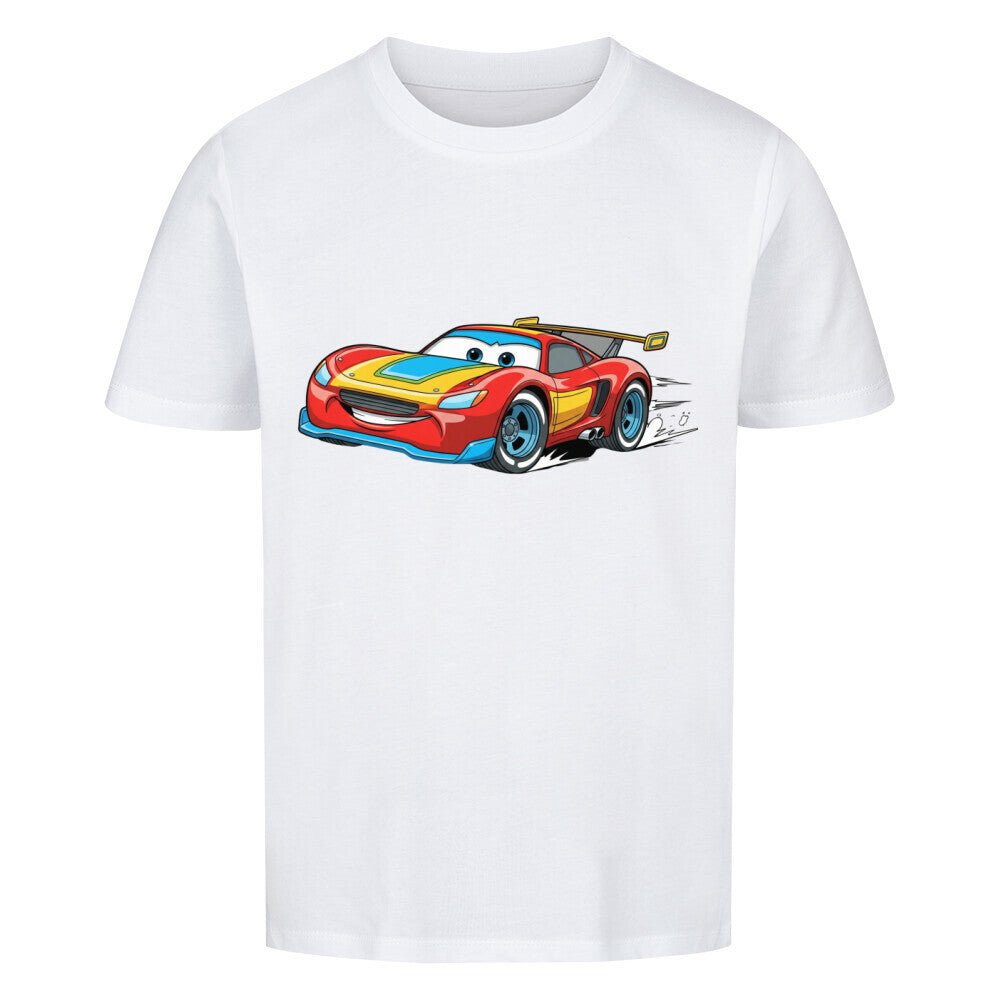 Kinder T-Shirt - Baumwolle - Rennwagen - KinderMode Shop super angenehm Online Kaufen Bestellen Deutschland