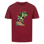 Kinder T-Shirt Bio Baumwolle - Cooler Dino auf Skateboard online bestellen kaufen
