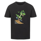 Kinder T-Shirt Bio Baumwolle - Cooler Dino auf Skateboard online bestellen kaufen