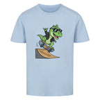 Kinder T-Shirt Bio Baumwolle - Cooler Dino auf Skateboard online bestellen kaufen