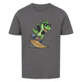 Kinder T-Shirt Bio Baumwolle - Cooler Dino auf Skateboard online bestellen kaufen