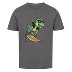 Kinder T-Shirt Bio Baumwolle - Cooler Dino auf Skateboard online bestellen kaufen