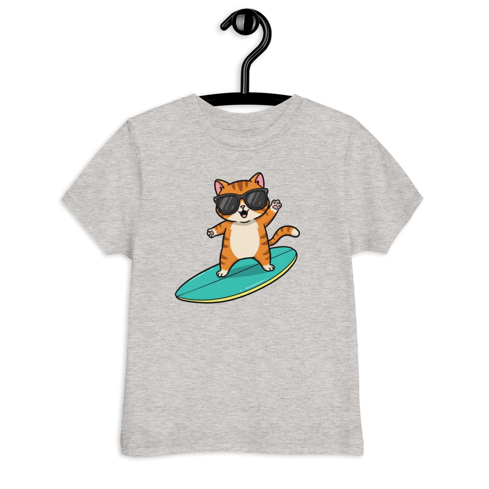Kinder T-Shirt - Coole Katze, Surfboard - KinderMode Shop super angenehm Online Kaufen Bestellen Deutschland