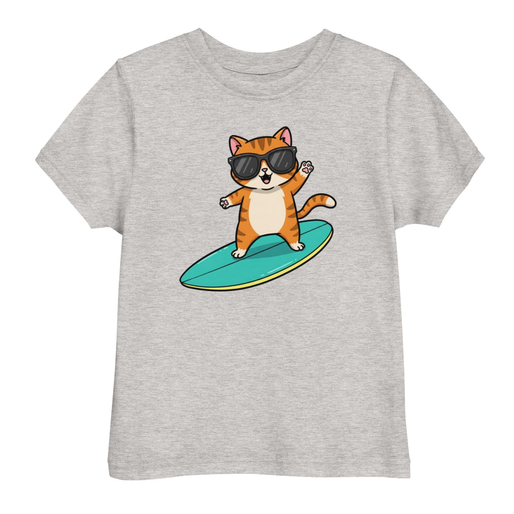 Kinder T-Shirt - Coole Katze, Surfboard - KinderMode Shop super angenehm Online Kaufen Bestellen Deutschland