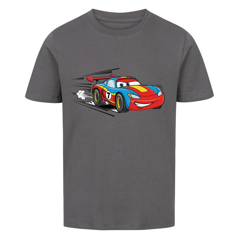 Kinder T-Shirt - Cooler Rennwagen - Bio Baumwolle - KinderMode Shop super angenehm Online Kaufen Bestellen Deutschland