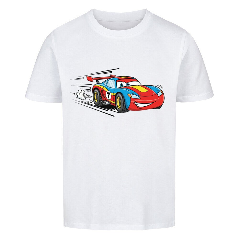 Kinder T-Shirt - Cooler Rennwagen - Bio Baumwolle - KinderMode Shop super angenehm Online Kaufen Bestellen Deutschland