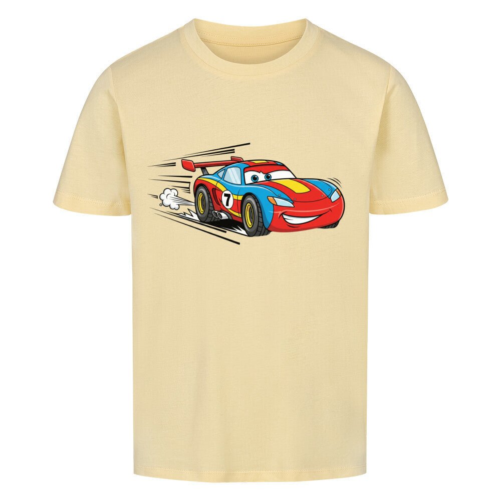 Kinder T-Shirt - Cooler Rennwagen - Bio Baumwolle - KinderMode Shop super angenehm Online Kaufen Bestellen Deutschland