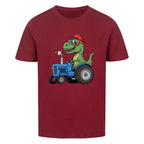 Kinder T-Shirt - Dino auf einem Traktor Motiv online bestellen kaufen