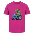 Kinder T-Shirt - Dino auf einem Traktor Motiv online bestellen kaufen