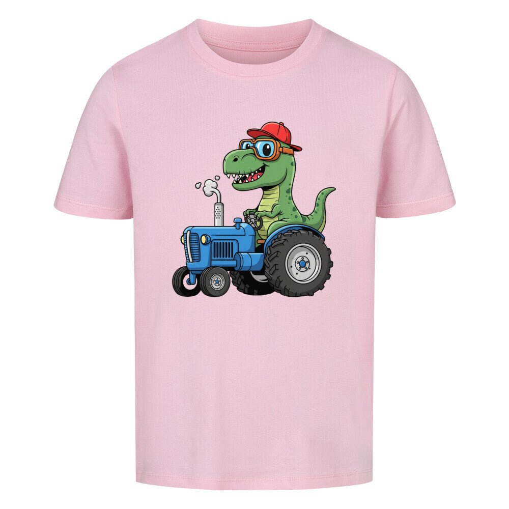 Kinder T-Shirt - Dino auf einem Traktor Motiv online bestellen kaufen