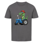 Kinder T-Shirt - Dino auf einem Traktor Motiv online bestellen kaufen