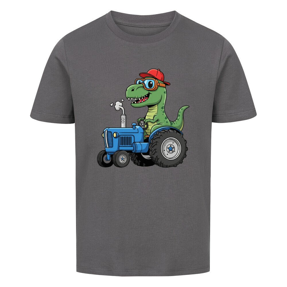Kinder T-Shirt - Dino auf einem Traktor Motiv online bestellen kaufen