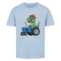 Kinder T-Shirt - Dino auf einem Traktor Motiv online bestellen kaufen