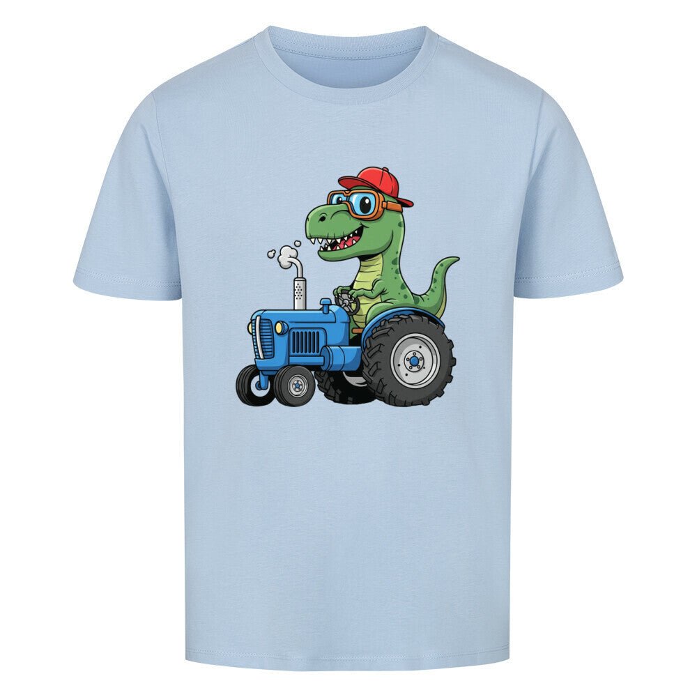Kinder T-Shirt - Dino auf einem Traktor Motiv online bestellen kaufen
