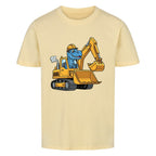 Dinosaurier im Bagger Baufahrzeug - Premium Bio-Baumwolle Kinder T-Shirt
beige