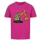 Bagger Dino Motiv Baustelle - Premium Kinder T-Shirt Bio-Baumwolle
pink