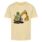 Bagger Dino Motiv Baustelle - Premium Kinder T-Shirt Bio-Baumwolle
beige