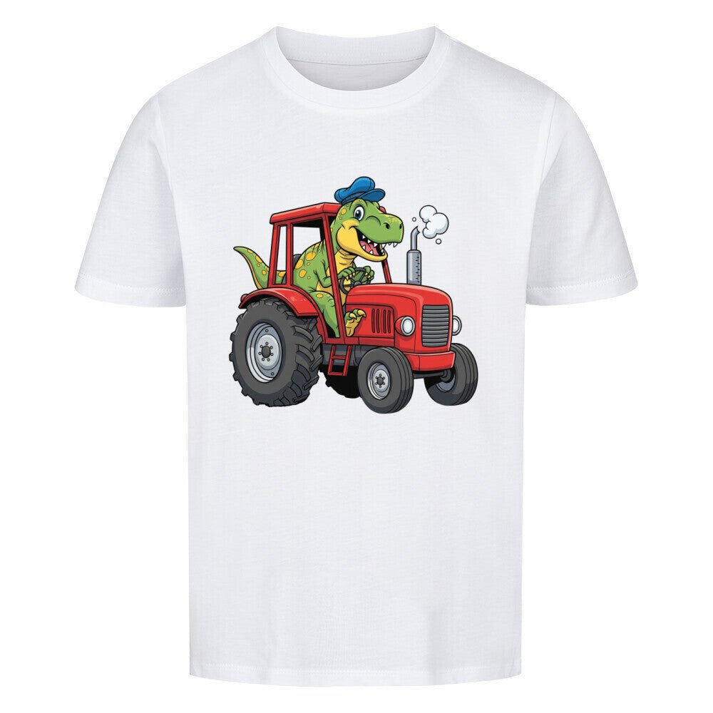Kinder T-Shirt - Dinosaurier mit Traktor Motiv online bestellen kaufen