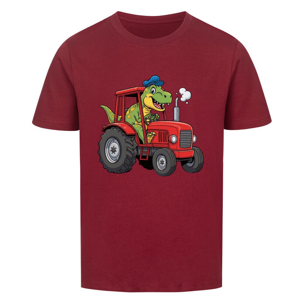 Kinder T-Shirt - Dinosaurier mit Traktor Motiv online bestellen kaufen
