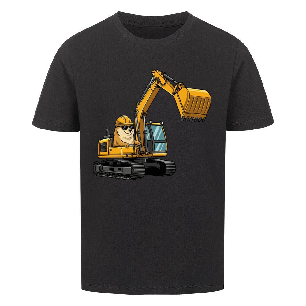 Kinder T-Shirt - Hund Doge im Bagger online bestellen kaufen
