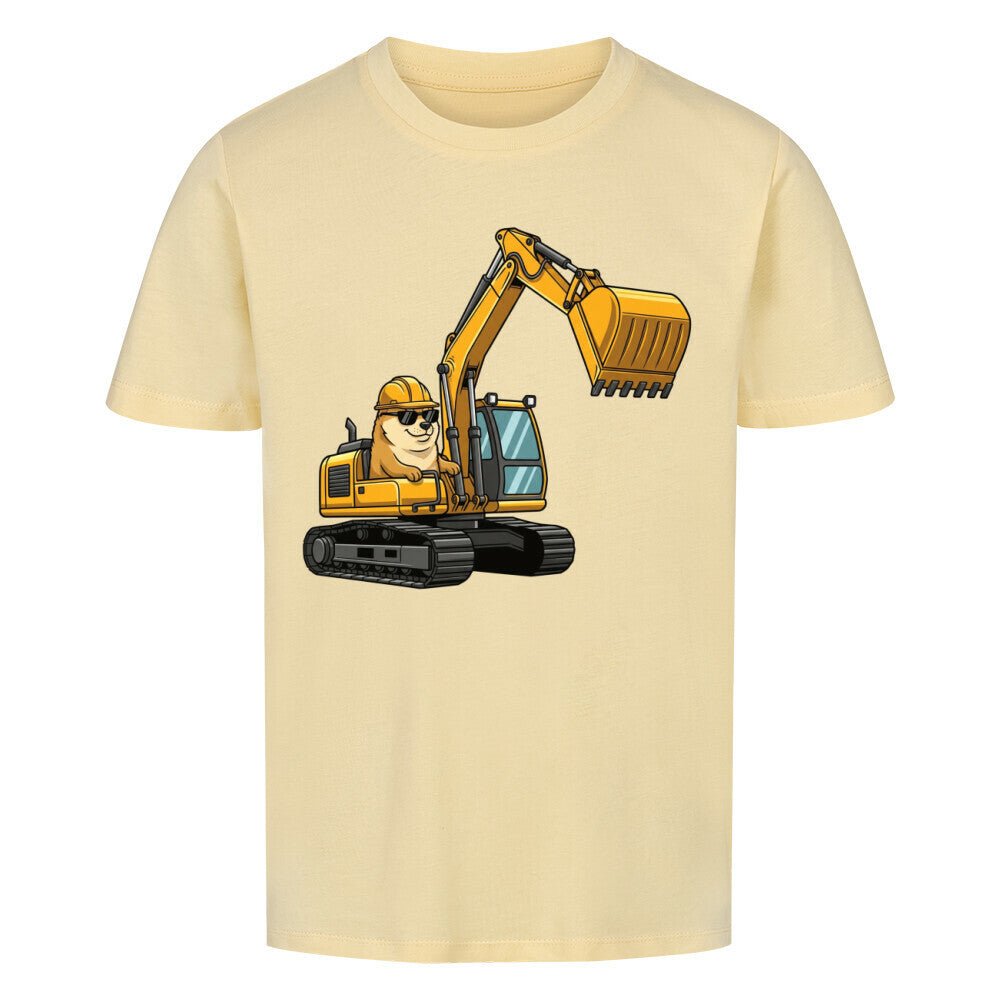 Kinder T-Shirt - Hund Doge im Bagger online bestellen kaufen