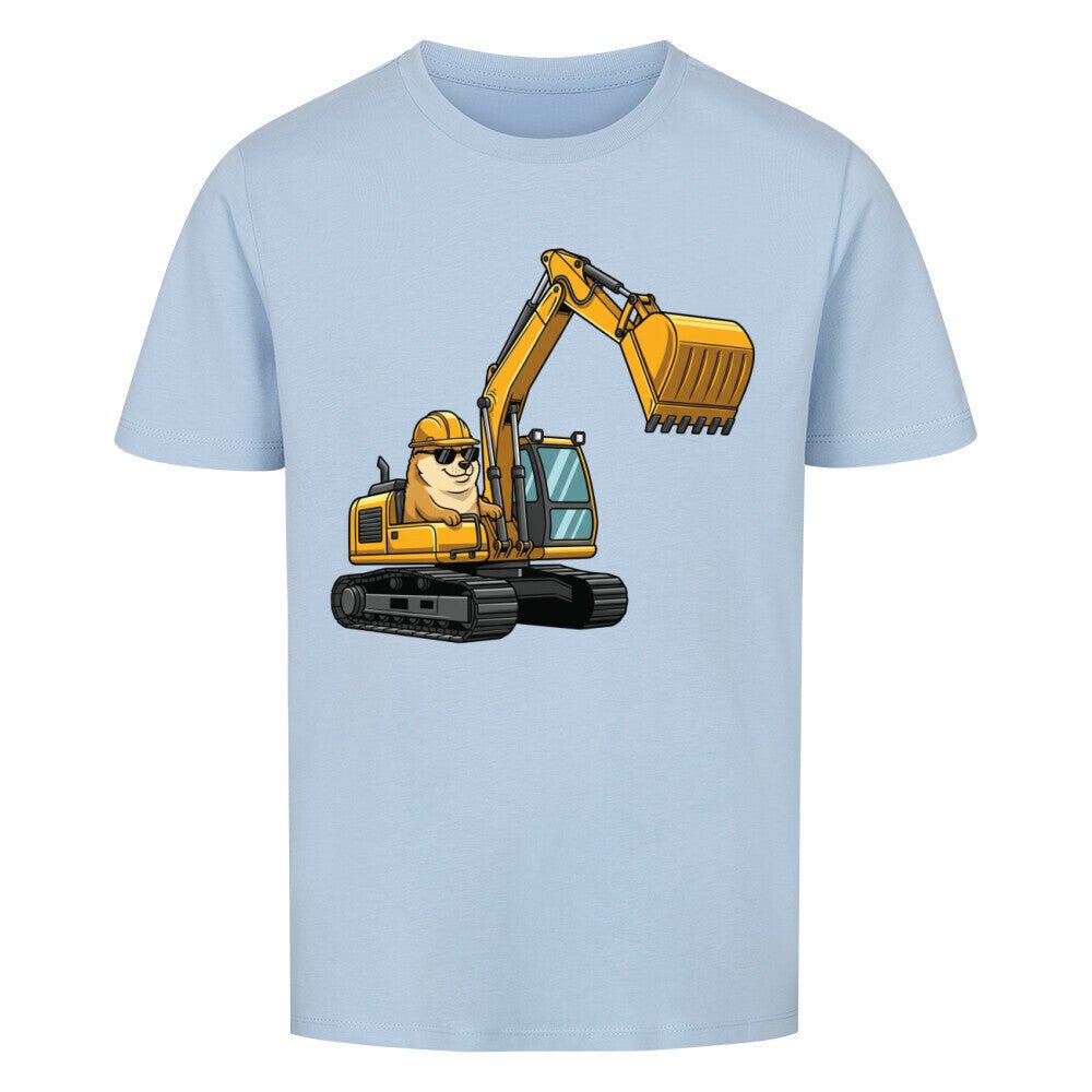 Kinder T-Shirt - Hund Doge im Bagger online bestellen kaufen