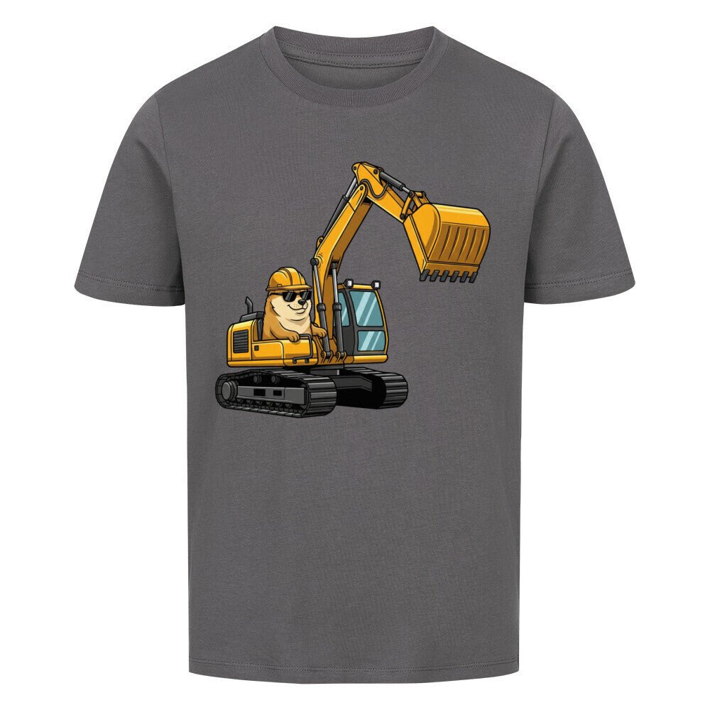 Kinder T-Shirt - Hund Doge im Bagger online bestellen kaufen